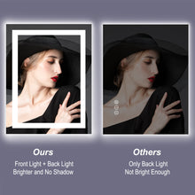Load image into Gallery viewer, Front &amp; Back LED Anti-Fog Tempered Glass Bathroom/Vanity Mirror
