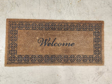 Load image into Gallery viewer, Brown Decorative "Welcome" Mat
