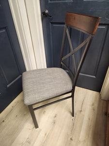 Metal X back Dining Chairs