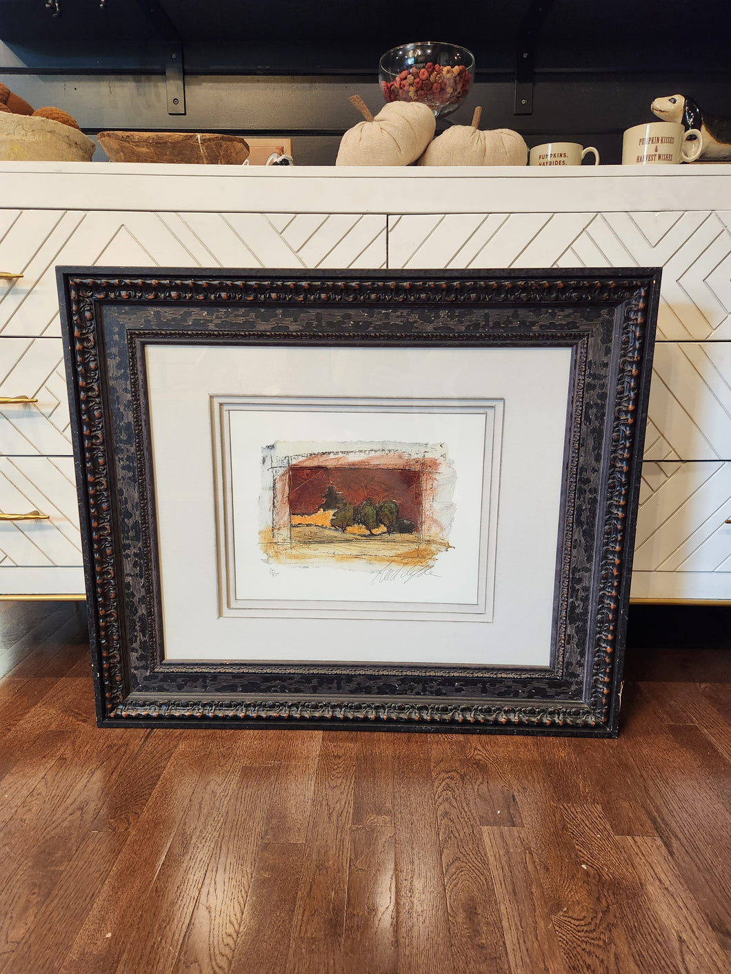 Large Wall Art In Ornate Wooden Frame