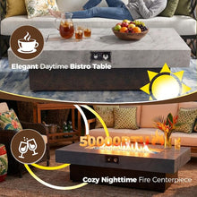 Load image into Gallery viewer, 55 in. Rectangle Propane Outdoor Fire Pit Table
