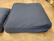 Load image into Gallery viewer, Navy Blue Square Outdoor Seat Cushion Set
