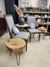 Load image into Gallery viewer, Live Edge Round Wooden Side Table
