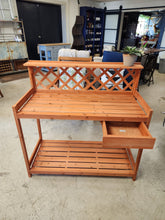 Load image into Gallery viewer, Wooden Garden Potting Bench Workstation
