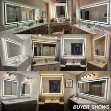 Load image into Gallery viewer, Front &amp; Back LED Anti-Fog Tempered Glass Bathroom/Vanity Mirror
