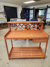 Load image into Gallery viewer, Wooden Garden Potting Bench Workstation

