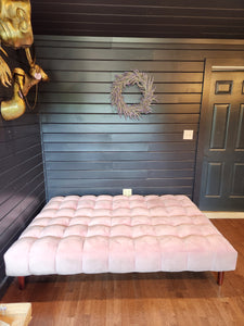 CLEARANCE Pink Velvet Futon Couch