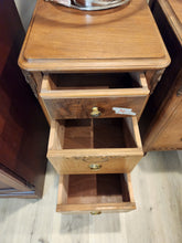 Load image into Gallery viewer, 3 Drawer Wooden Nightstands, Set of 2
