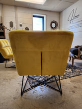 Load image into Gallery viewer, Yellow Velvet Side Chair
