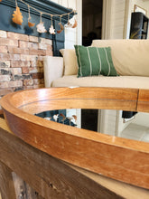 Load image into Gallery viewer, Mirrored Wood Oval Serving Tray
