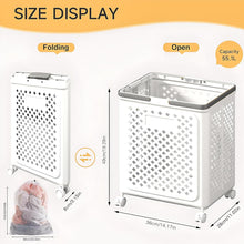 Load image into Gallery viewer, Foldable Laundry Basket with Wheels – Douba

