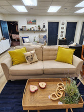 Load image into Gallery viewer, CLEARANCE Cream Upholstered Sofa
