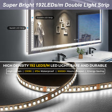 Load image into Gallery viewer, Front &amp; Back LED Anti-Fog Tempered Glass Bathroom/Vanity Mirror
