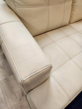 Load image into Gallery viewer, Off-White Leather Sofa - Used
