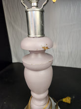 Load image into Gallery viewer, Purple Painted Wood Table Lamp
