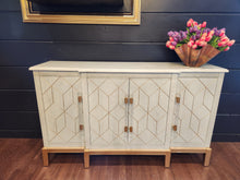 Load image into Gallery viewer, Soft Gray &amp; Brass Buffet Server
