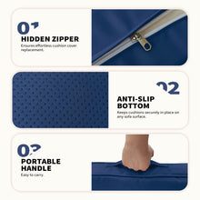 Load image into Gallery viewer, Dark Blue Square Outdoor Seat Cushion
