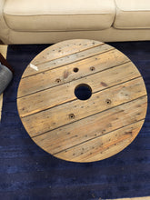 Load image into Gallery viewer, Rustic Wooden Wheel Coffee Table

