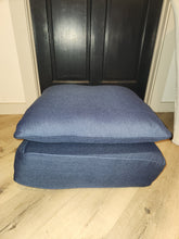 Load image into Gallery viewer, Navy Blue Square Outdoor Seat Cushion Set
