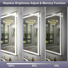 Load image into Gallery viewer, Front &amp; Back LED Anti-Fog Tempered Glass Bathroom/Vanity Mirror

