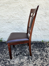 Load image into Gallery viewer, Set of 6 Brown Rectangle Back Dining Chairs

