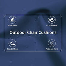Load image into Gallery viewer, Dark Blue Square Outdoor Seat Cushion
