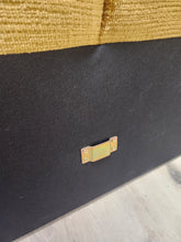 Load image into Gallery viewer, Gold Upholstered Queen Headboard
