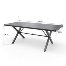 Load image into Gallery viewer, Black Metal Outdoor Dining Table
