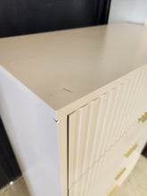 Load image into Gallery viewer, Fluted Pink &amp; Gold 5 Drawers Dresser
