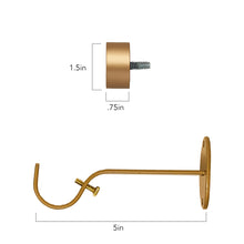 Load image into Gallery viewer, Victorine Adjustable 1" Single Curtain Rod with Contemporary Cap Finial
