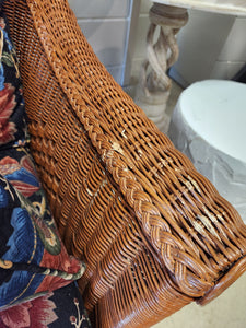 Brown Wicker Outdoor Couch