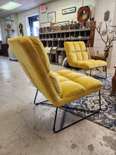 Load image into Gallery viewer, Yellow Velvet Side Chair
