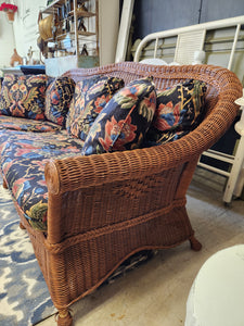 Brown Wicker Outdoor Couch