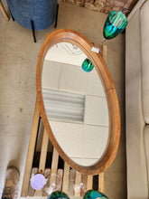 Load image into Gallery viewer, Mirrored Wood Oval Serving Tray
