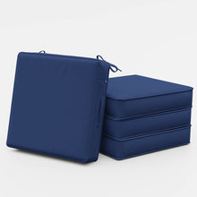 Load image into Gallery viewer, Dark Blue Square Outdoor Seat Cushion
