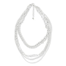 Load image into Gallery viewer, Snazzy Silver Layered Necklace
