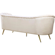 Load image into Gallery viewer, CLEARANCE Contemporary Upholstered Cream Velvet Sofa with Stainless Steel Legs
