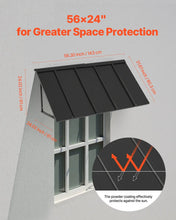 Load image into Gallery viewer, VEVOR Fixed Metal Awning 56 x 24 in

