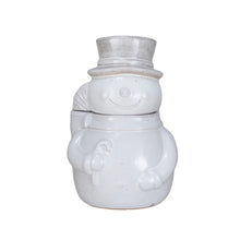 Load image into Gallery viewer, Stoneware Snowman Shaped Cookie Jar

