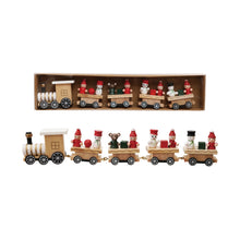 Load image into Gallery viewer, Wood Train with Holiday Passengers, Boxed Set of 5
