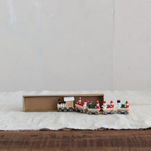 Load image into Gallery viewer, Wood Train with Holiday Passengers, Boxed Set of 5
