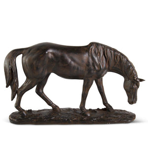 Brown Resin Horse w/Bronze Finish