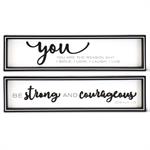 Black & White Wooden Rectangle Inspirational Signs
