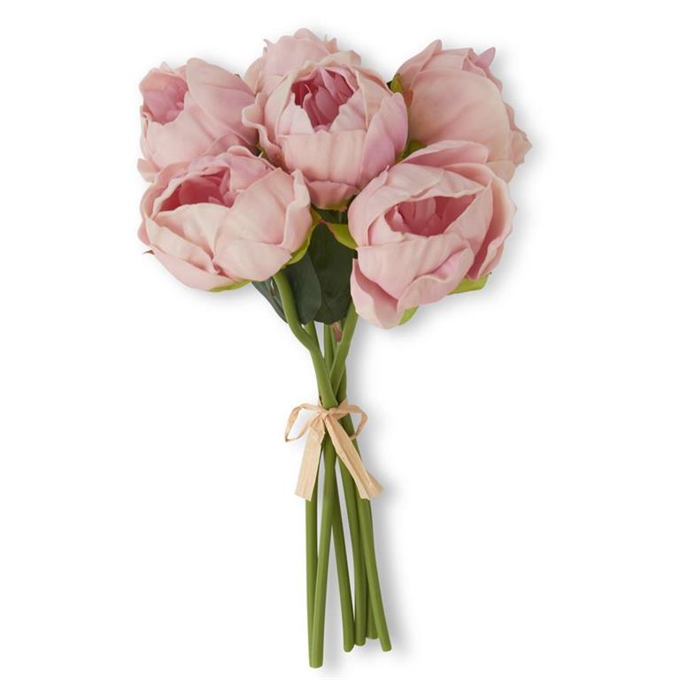 12 Inch Real Touch Peony Bundle (6 Stem)