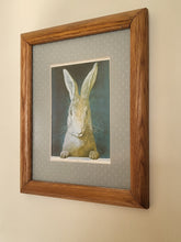 Load image into Gallery viewer, Bunny Picture In Wood Frame
