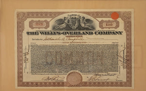 Framed Stock Share Certificate