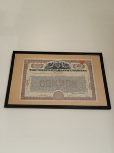 Framed Stock Share Certificate