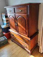 Load image into Gallery viewer, Large Dark Wood Dresser
