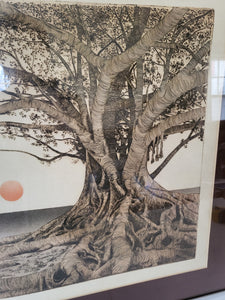 Tree Sketch In Silver Frame