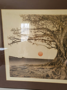 Tree Sketch In Silver Frame